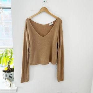 Modern Citizen Camel Scoop Neck Sweater